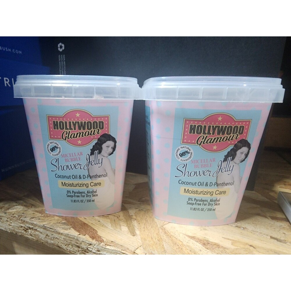 2X Hollywood Glamour Micellar Bubble Shower Jelly Body Wash Coconut Oil